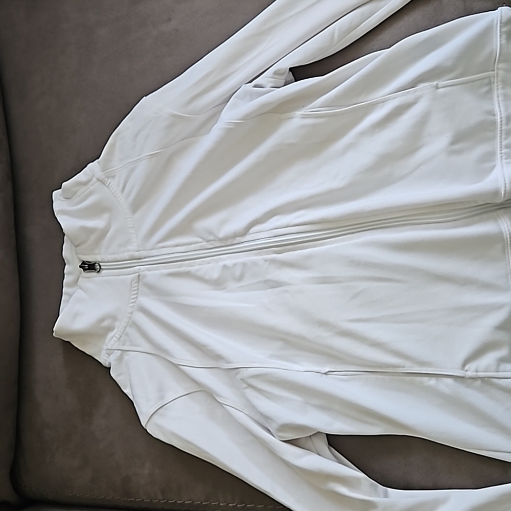 White zip up